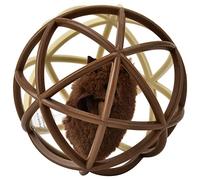 Acouto Jouet de Puzzle Prisonnier pour Chat de Compagnie, Griffe de Molaires de Chat Drôle en Sisal Doit être Le Jouet pour de Compagnie (Couleur Café Beige)