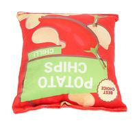 Acouto Jouet pour Chien en Peluche Chips de Pommes de Terre, Morsure de Hochet Intégrée, Sac à Collation Grinçant, Jouet pour Chien pour Chiot, Agneau, Roulez Votre Animal de Compagnie et Le (Piment