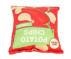 Acouto Jouet pour Chien en Peluche Chips de Pommes de Terre, Morsure de Hochet Intégrée, Sac à Collation Grinçant, Jouet pour Chien pour Chiot, Agneau, Roulez Votre Animal de Compagnie et Le (Piment