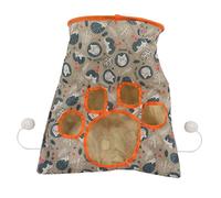 Acouto Jouet Tunnel pour Chat Tunnel Pliable à 3 Couches pour Animaux de Compagnie avec Peluche et Peluche Pliante pour Animaux de CompagnieMotif Faon Jouer au F pour Chat ToyRing Cat