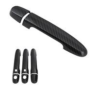 Acouto Kit Complet de Couvercle de Poignée de Porte Extérieure, Décor en Fiber de Carbone adapté pour 20 2005-2010 Fit 4 2005-2010 Poignée en Fiber Complète 20 la en Carbone pour de Porte CoverDoor