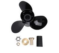 Acouto Kit de Moyeu D'Hélice, Hélice Hors-Bord en Aluminium 13,25 X 17 Pouces pour Moteurs 60 75 90 100 avec 3 Pales Rotation à Droite, Finition Noire, OEM 835257Q1