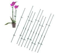 Acouto Kit de Pieu de Support de L'usine, Poteaux de 12 Pouces 16 Pouces, 20 Clips de Fixation, 10 Tubes de Connexion, pour Les Plantes Intérieures et Extérieures