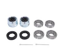 Acouto Kit de Roulements de Moyeu de Roue de Remorque, Roulements 30205 avec Joints TC, Cache-poussière et Goupilles Fendues, pour Essieux de Remorque Légers, Remorques de Fret