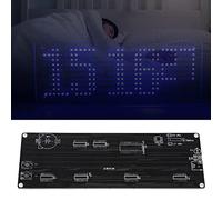 Acouto Kit d'horloge électronique de Bricolage à Treillis Numérique, Patch 5V, Aspect Acrylique, avec Invite de Température, il Maintient la Vie dans Le Kit d'horloge de Bricolage, ' LED,