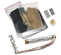 Acouto Kit d'outils de Démarrage d'incendie à Piston avec Boussole, Carte Multifonctionnelle, Huile Lubrifiante en Tissu de Carbone, Allume-feu Portable, Randonnée, Camping, Extérieur, Kit de
