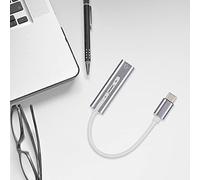 Acouto La Carte Son Stéréo Externe de Type C à 3,5 Mm Femelle pour 98SE / ME / 2000 / XP/Server 2003 / Vista Est de Type Hautement ? C USB avec une Interface Sonore Flexible Qui (GRAY)