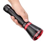 Acouto Lampe de Poche de Plongée 18 000 Lm, étanche à 100 M, Torche Sous-marine avec 3 Modes D'interrupteur Magnétique pour la Plongée, le Camping, la Randonnée, L'urgence (rouge)