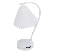 Acouto Lampe de Table pour Maison de Poupée à échelle 12, Abat-Jour plissé Blanc Simple, Lampe de Table, Accessoire de Décoration pour Maison de Poupée.