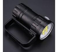 Acouto Lampe Torche de Plongée 28800 LED avec Support, Portée 80m pour