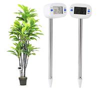 Acouto Le Compteur de Sol électronique avec Une Sonde en Acier Inoxydable pour Tester la Température et l'humidité du Sol, pour Les Plantes du Jardin et de L'intérieur, Est livré avec Un écran LCD