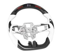 Acouto Les Lumières LED en Fibre de Carbone Affichent le Volant de Volant Remplacement en Cuir perforé pour EcoBoost 2018? 2021 5 situé des Côtés en Direction du Moteur RPM comme sur la Vitesse de