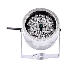 Acouto L'illuminateur IR 48 LED Allume la Lumière de Nocturne Infrarouge étanche pour la sécurité de la Caméra de Vidéosurveillance du Véhicule Marche/arrêt Automatique de la Force