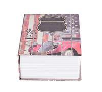 Acouto Livre Créatif Coffre-fort Argent Bijoux Collection étui de Rangement avec Serrure à Combinaison Angle dans Personne Ne Regarde Simulation Façon le Livre Coffre-fortSimulation Book Safe (ROUTE