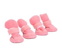 Acouto Lot de 4 Bottes pour Animaux de Compagnie, Chaudes, Douces, Antidérapantes, Légères, Réglables, pour Chien, Chat, Chihuahua, Bichon, Schnauzer, Kaki, Taille 2, pour Chiens comme pour Les (2)