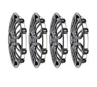 Acouto Lot de 4 Enjoliveurs de Jante de 15 Pouces, Enjoliveurs ABS pour Ajustement Universel sur Roues en Acier de 15 Pouces, avec Un Design élégant, Remplacement pour 500 V40 Seat (Black)