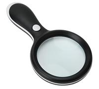 Acouto Loupe de Lecture éclairée à Main en ABS, Loupe à LED pour Timbres, Définition d'inspection de Carte Optique w LED Magnifying GlassHandheld Illuminated MagnifierLighted