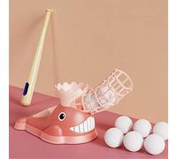 Acouto Machine de Lancement de Baseball pour Enfants Machine de Lancement Automatique d'éjection de Pied Ensemble de Jeu de Lanceur de Baseball pour Enfants avec Batte 3 Balles Bleu à l'intérêt