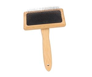 Acouto Macrame Slicker Comb Finement Poli Brosse en Bambou avec Coussin