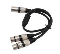 Acouto Mâle Xlr avec Double qualité de Câble Féminin qualité Sonore pour L'amplificateur de Mélangeur de Microphone Noir de 19,7 Pouces pour le Professionnel