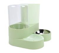 Acouto Mangeoire 2 en 1 pour Animaux de Compagnie, Conception Automatique de Grande capacité pour Chats et Chiens, Séparation Sèche et Humide, Idéale pour Une Utilisation à Long Terme (Green)