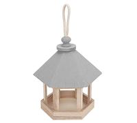 Acouto Mangeoire à Oiseaux, Nids d'oiseaux en Bois avec Corde de Suspension, Texture Claire, Adaptée au Jardin, en Matière en Bois, 20x17x17cm