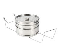 Acouto Marmite à Vapeur, Conception en Acier Inoxydable, Casseroles Empilables à 3 Niveaux, Idéale pour la Cuisson Sous Pression et la Cuisson à la Vapeur de Divers Aliments