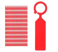 Acouto Marqueurs d'étiquettes de Fleurs Suspendues 100 Pièces étiquette d'arbre de Plante, Marqueurs de Plantes de Jardinage de Fleurs Suspendues Accessoire de de Signe, de, il Est Facile (rouge)