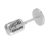 Acouto Microphone Accessoire pour Filmer des Spectacles de Danse Pratique à l'aide d'accessoires de Microphone Jouets pour Enfants FilmGold à élevéMicrophone à ClassiqueFaux pour Le