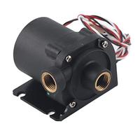 Acouto Mini Circulateur CC sans Balais G1/4 12 V 3600 Tr/min 600 L/H Sortie Gauche, Pompe ABS Faible Puissance 0,8 A de Levage de 4 M avec Support de Montage, unité Silencieuse Plug and
