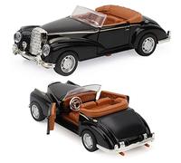 Acouto Mini Roadster Classique en Alliage moulé sous Pression 1:36 avec Lumières et Son, Idéal pour Les Enfants et Les Jeux éducatifs (Black)