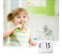 Acouto Minuterie Mécanique, Minuterie à économie d'énergie pour la Cuisine, Visuelle avec Grand écran pour Les Séances de Fitness et de Sport, Options 15/20/30/60 Minutes (White)