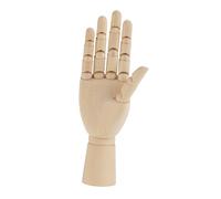 Acouto Modèle de Main Mannequin Flexible Modèle de Main en Bois Flexible Mannequin d'artiste Figure de Sculpture Articulée pour Esquisse Dessin Peinture (10 pouces droite)