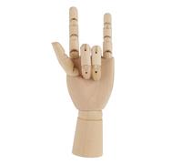 Acouto Modèle de Main Mannequin Flexible Modèle de Main en Bois Flexible Mannequin d'artiste Figure de Sculpture Articulée pour Esquisse Dessin Peinture (10 pouces gauche)