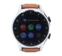 Acouto Montre de Fitness avec écouteurs .39 Pouces Multiples Modes de Sport à Distance Contrôle de La Caméra NFC Watch Silver Shell La Montre Fitness dans Une (Coquille d'argent (Sangle en Cuir