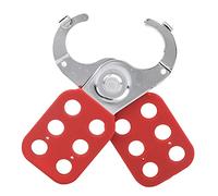 Acouto Moraillon de Consignation en Acier, Rangée de 6 Trous en Acier, Gestion Multiple, Nylon PA et Haute Résistance, Moraillon de Verrouillage, de Verrouillage Rouge, de pour Cadenas, de isolé