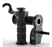 Acouto Motorcycle Coupure Chauffée 12V Handle de Chauffage de Moto Cover Mothotcycle Multi-fonction MOTOBARE 3 TEMPÉRATURE AVEC VOLTMETER AFFICHER ÉLECTRIQUE CHARGEAUX GRIPSE (GREEN)