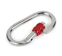 Acouto Mousqueton d'escalade Professionnel 25KN, Mousqueton de Porte à Verrouillage à Vis, Boucle d'escalade en Acier Robuste en Forme de O, Clamp/Holder de Verrouillage de Hamac Léger pour l',