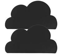 Acouto Napperon d'assiette d'alimentation, Sets de Table en Silicone en Forme de Nuage, Sets de Table pour bébé Résistants à la Chaleur pour les Tout-petits et les Enfants, 2 Pièces 10,6 X 18,7