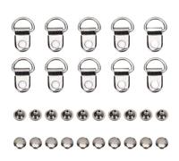 Acouto Outils de Rivetage Crochets, 9x14 Mm Anneau D Oeillet Boucle Rivets Remplacement de Crochet de Lacet pour Chaussures Sacs en Cuir Réparation Remplacement 300PCS Lacet en Laiton Crochets de en