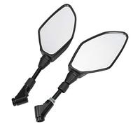 Acouto Paire de Rétroviseurs de Moto Boîtier Noir ABS Universel avec Boulons de Montage et Capuchons Permettant Ainsi le Champ de Situation et Voir Permet au Conducteur du Véhicule d'accéder au