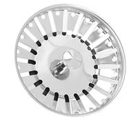 Acouto Panier de Crépine d'évier en Acier Inoxydable épaississant, Bouchon d'évier Standard avec Joint en Caoutchouc, Filtre de Vidange de Cuisine de 84 Mm pour la Prévention des Obstructions,