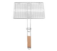 Acouto Panier de Grill de Poisson Bbq Panier de Grill de Poisson, de Barbecue en Acier chromé pour Fruits de Mer et Légumes, Conception Verrouillable, Chaleur Uniforme, Convient au Fumoir à Charbon