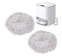 Acouto Paquet de 2 vadrouille de Balayage Professionnelle nettoyant pour sols durs vadrouille rotative alimentée tampons humides lavables Recharge pour W10 W10 Pro