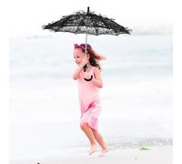 Acouto Parapluie de Mariée en Coton en Dentelle pour Les Fêtes de Mariage, Accessoire de Photographie de Danse La Dentelle Est et pour Le Parapluie avec Une Hauteur Délicate et Gracieuse, Cet (Black)