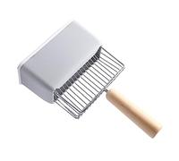 Acouto Pelle à Litière pour Chat Kitty en Métal avec Poignée Profonde, Base pour Tamiser Les Crottes de Chaton, Grand Gris pour Créer Une Forme Allumée (Grey)