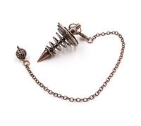 Acouto Pendule Spirituel en Métal, Guérison du Pendule dans le Pendule, équilibre, Identifier le Champ D'énergie, Pendule à L'épreuve des Drop avec des Tests de Chaîne pour les Chakras, (Bronze)