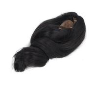 Acouto Perruque Bou de Poupée en Soie Douce, Cheveux Longs Réglables 1/6 pour les Conventions de Photographie, Excellente Texture, Design stylé (BLACK)