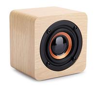 Acouto Petit Haut-Parleur en Bois Jaune Chargement USB Portable 10m Vous Connectez Haut-Parleur PortableHaut- en BoisHaut- sans FilPetit -parleurHaut- Bluetooth