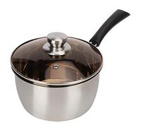 Acouto Petit Pot à Soupe en Acier composé épaissi Non Magnétique Poignée Unique Ustensiles de Cuisine 18 Cm Processus de Fond Durable Atteindre le Fond Ergonomique Petit à Spécial Anti-calcaire